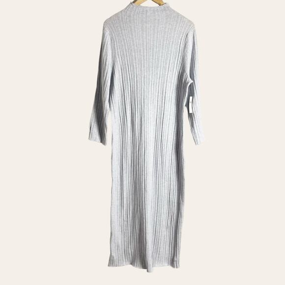 Daily Practice by Anthropologie Gray Textured Column Midi Sweater Dress Size 2X - Picture 2 of 11